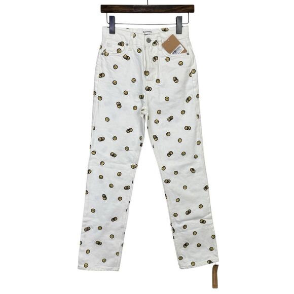 NEW Reformation Mixed Emotions High Rise Straight Jeans Vintage White Size 24 - Picture 6 of 12